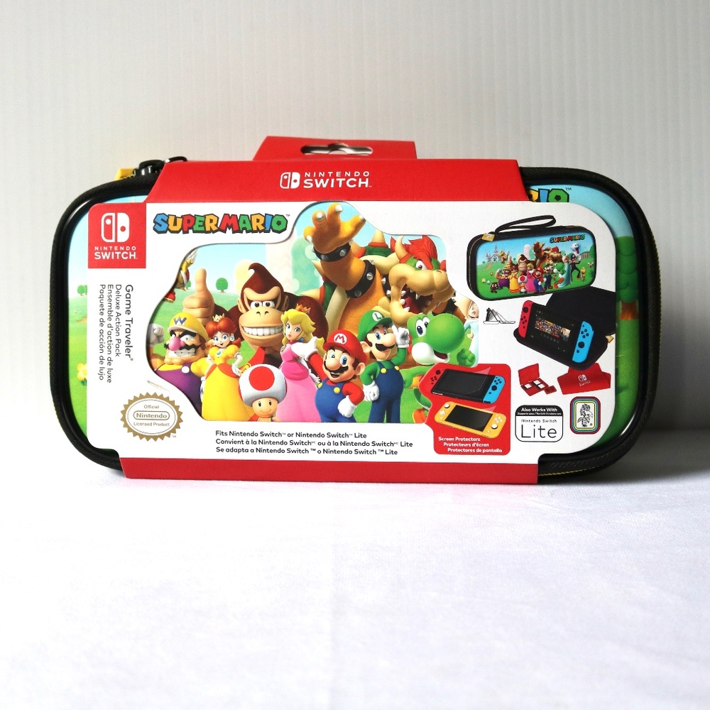 NWT SUPER MARIO Nintendo Switch Game Traveler Deluxe Action Pack Licensed
